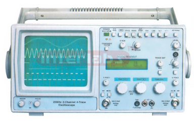 OSCILLOSCOPE, 25MHz, 2 CHANNEL, 4 TRACE, WITH DIGITAL READOUT